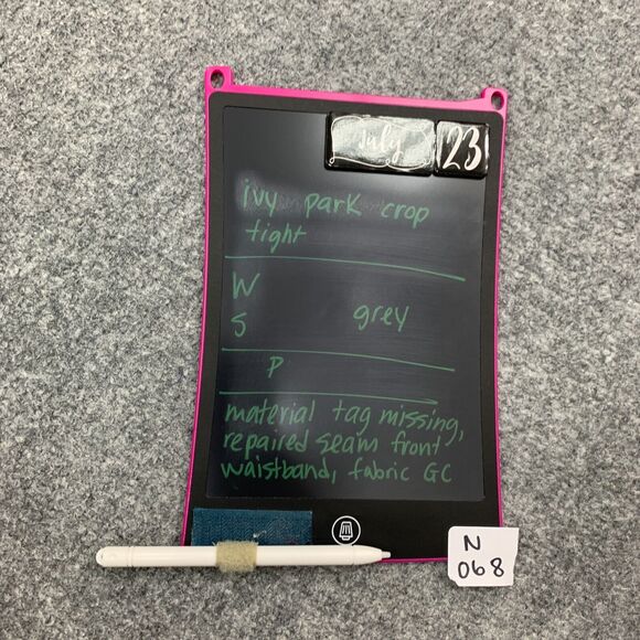 Ivy Park Cropped Legging Women S Small Grey Logo Waistband Low Rise Stretch - Picture 10 of 11